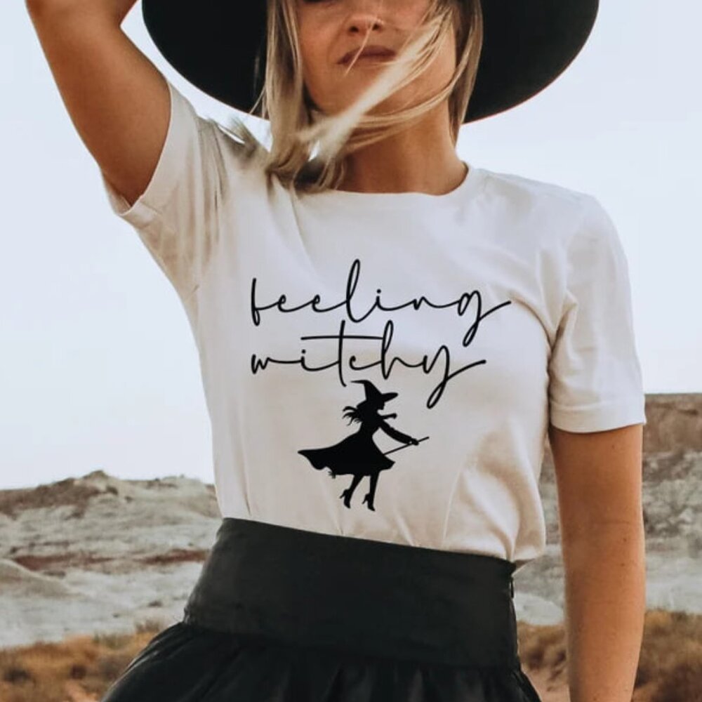 Happy Halloween Shirt, Feeling Witchy Halloween Shirt